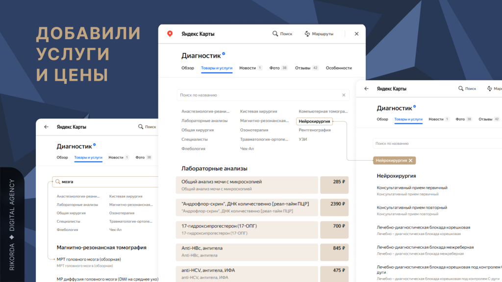 Яндекс Карты | Оформили услуги и цены